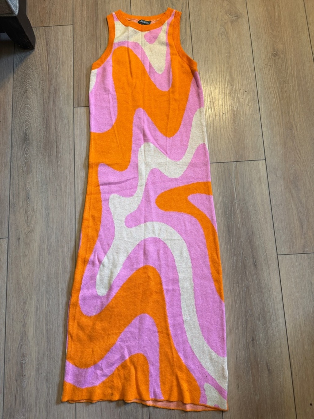 Wild fable  Wave Knit Tank Dress - Orange, Pink & Cream